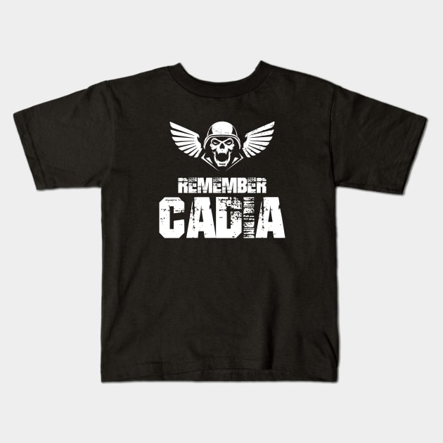 Remember Cadia - Imperial Guards Quotes Kids T-Shirt by pixeptional